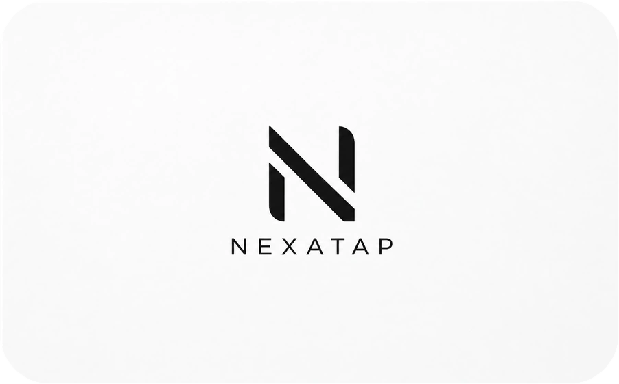 White NexaTap NFC card with centered N logo